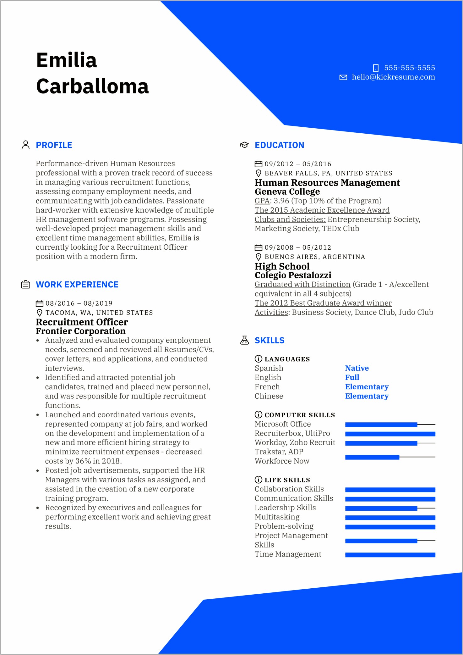 Best Font For Human Resources Resume
