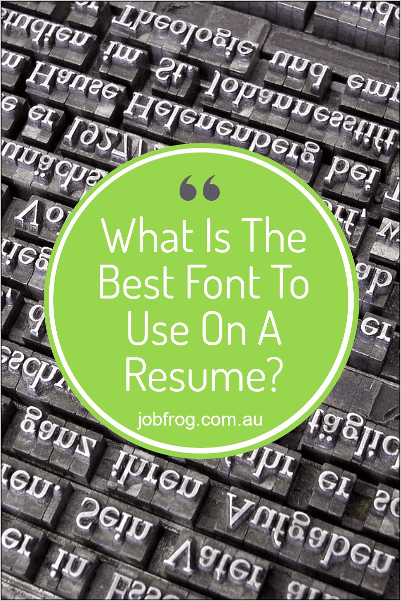 Best Font To Use For Resume 2018