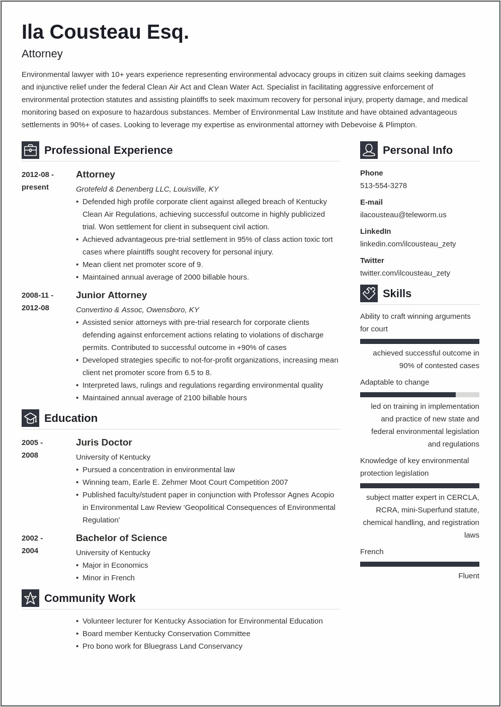 Best Fonts For Legal Resumes