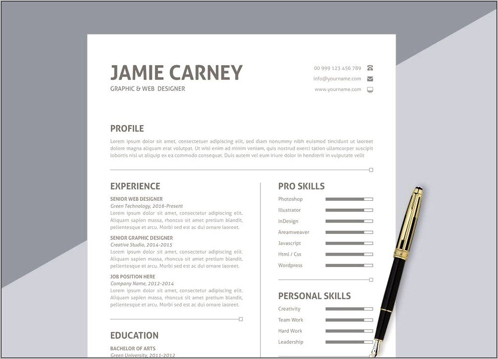 Best Free Resume Template To Downloan