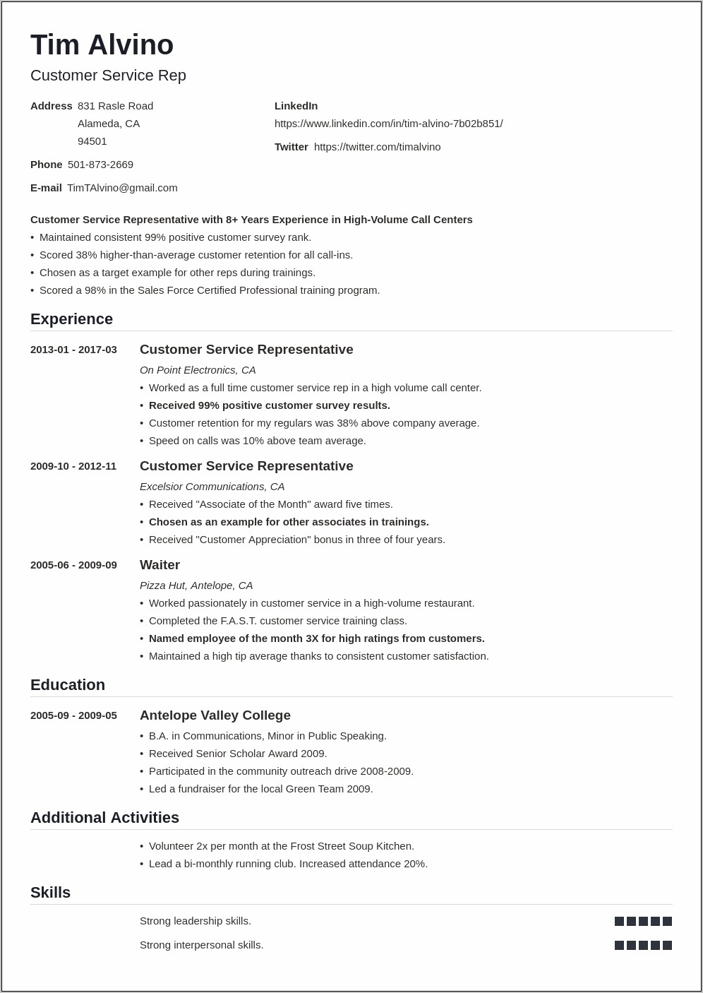 Best Headlines For A Student Resume