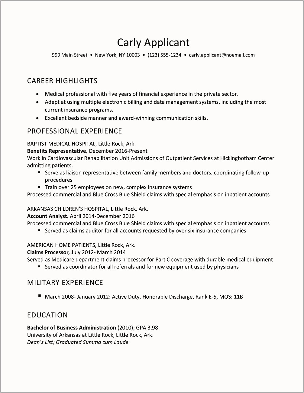 Best Life And Health Insurance Resume