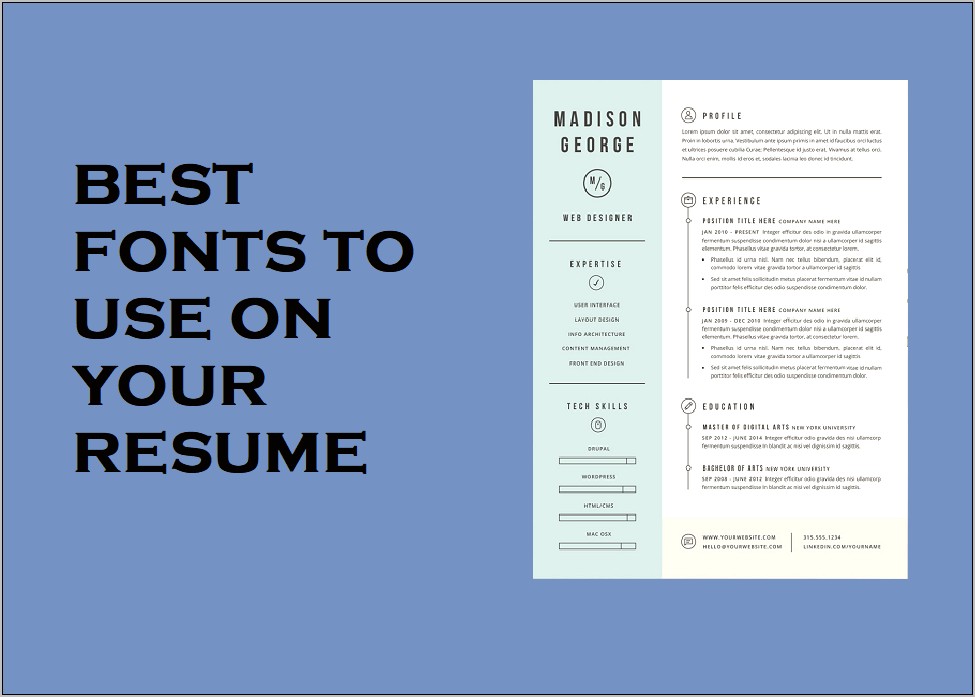 Best Mac Fonts For Resumes