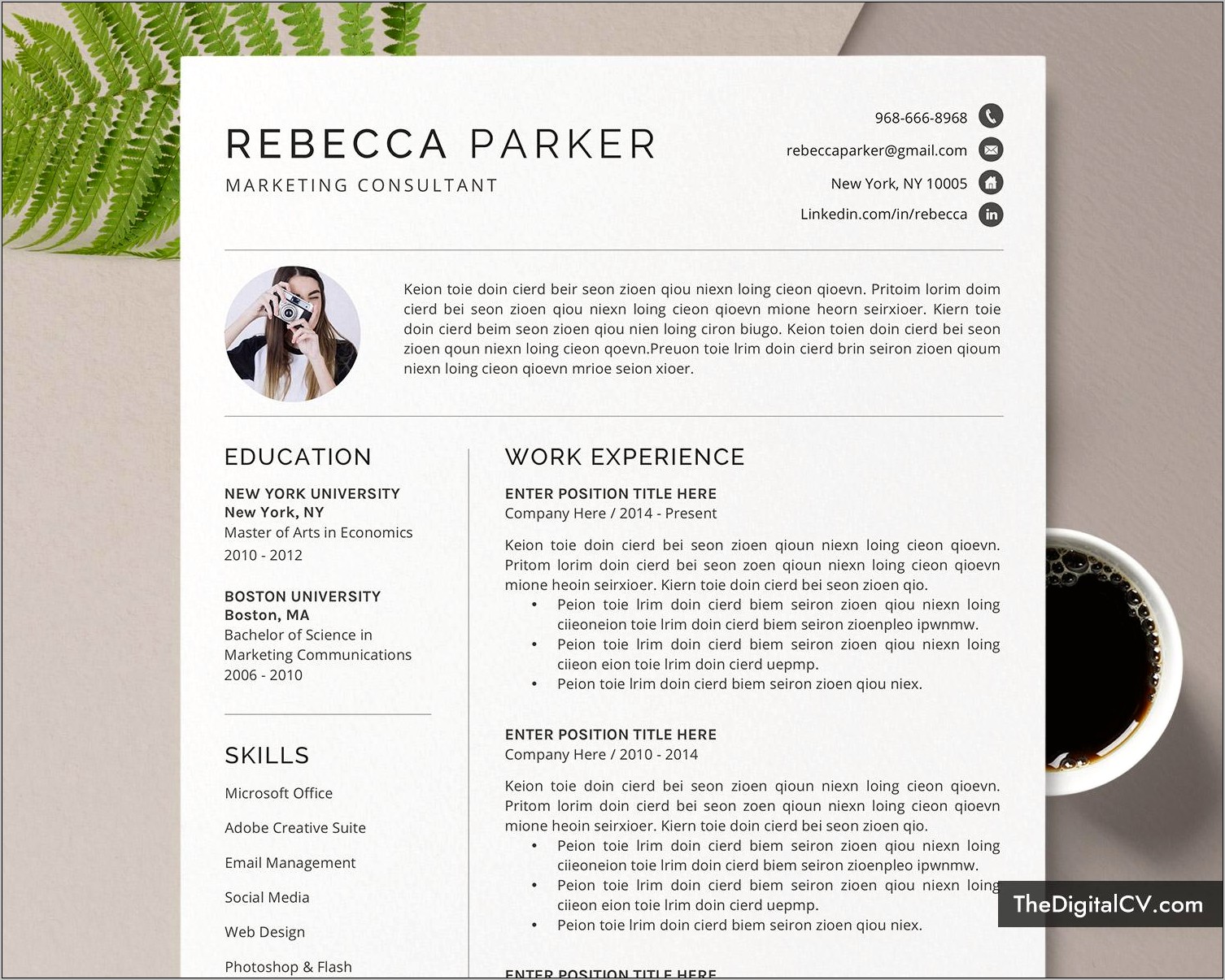 Best Microsoft Word Resume Template For Designers