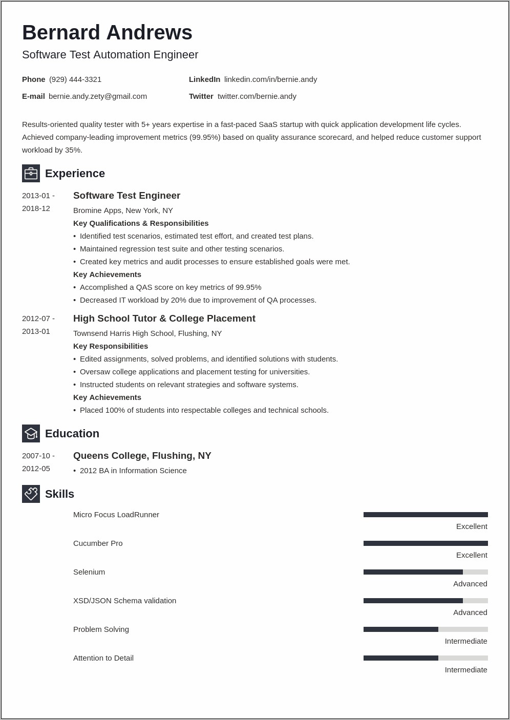 Best Objective For Testing Resume