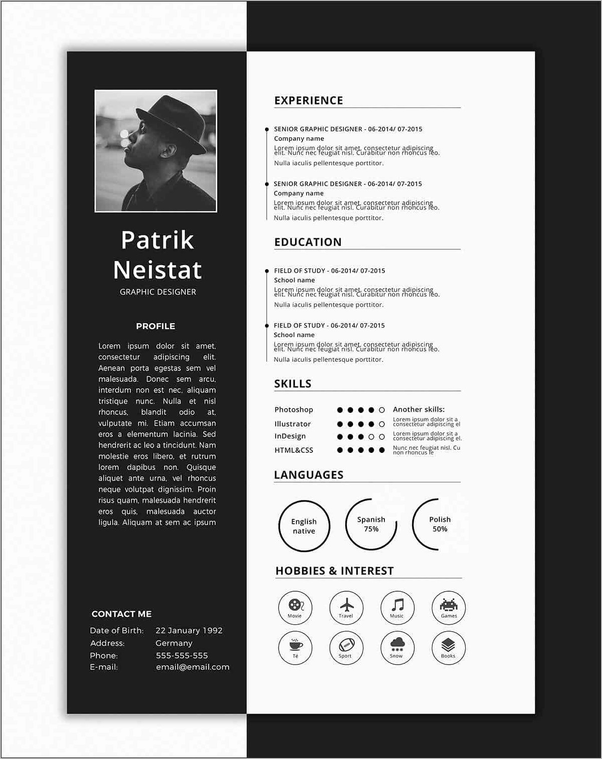 Best One Page Resume Templates Free