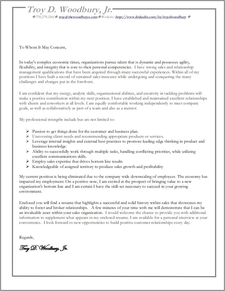 Best Practices In Resume Cover Letter