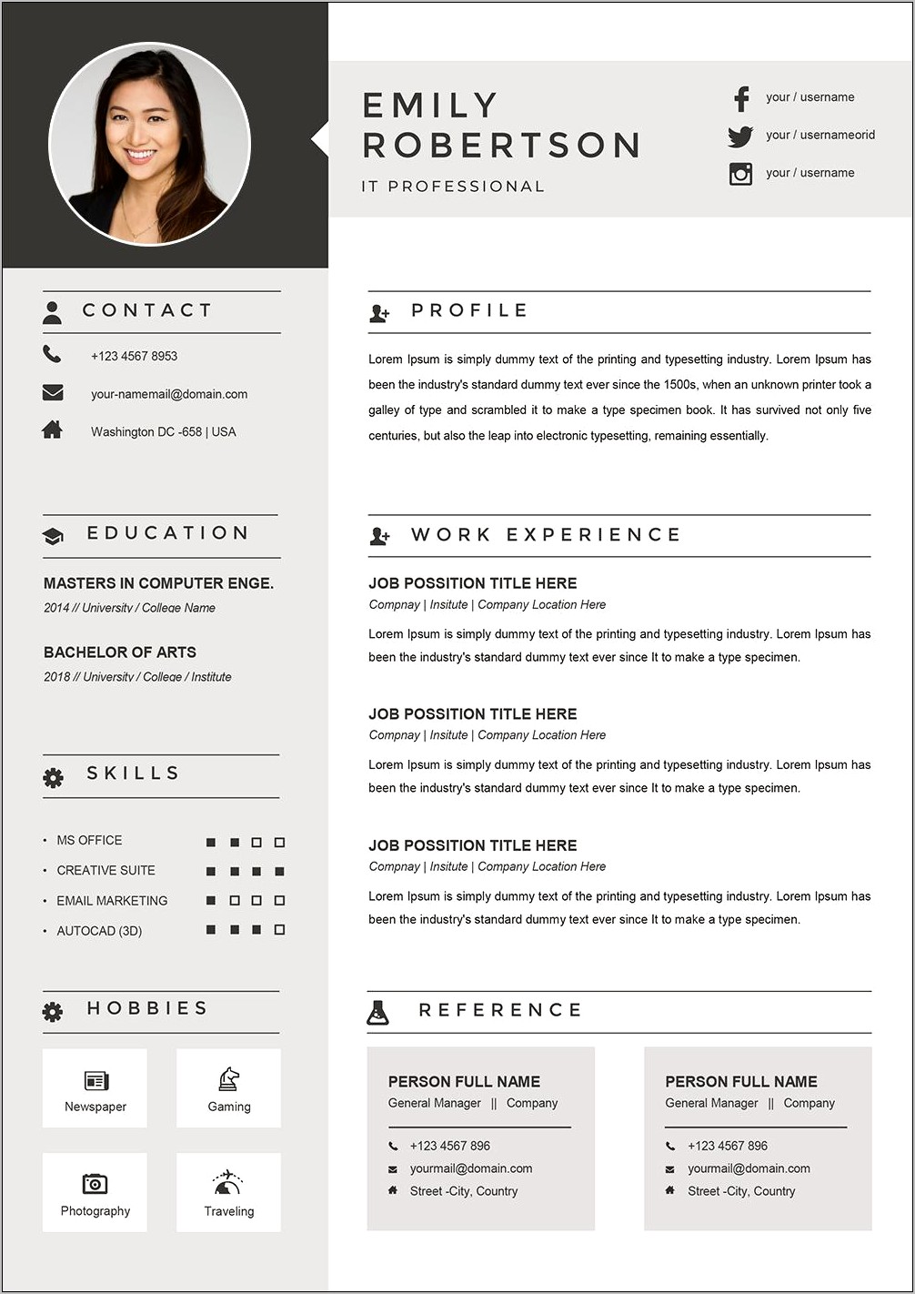 Best Professional Resume Format In Word