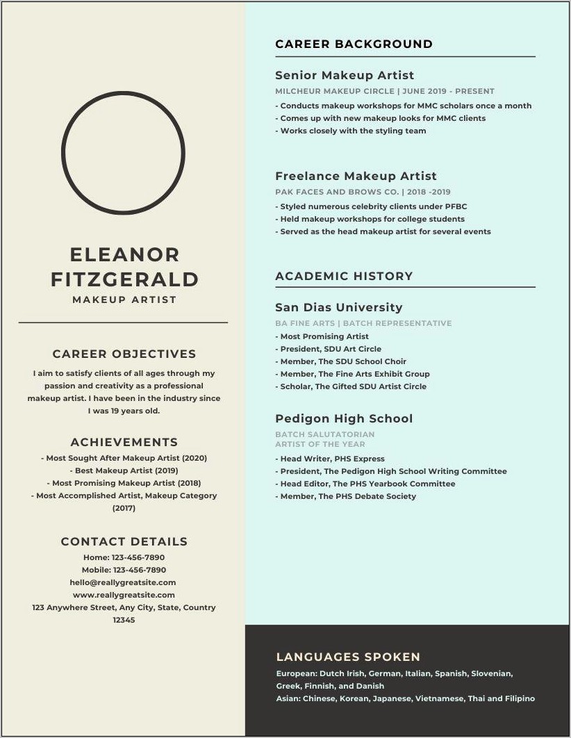 Best Resume For College Students 2018