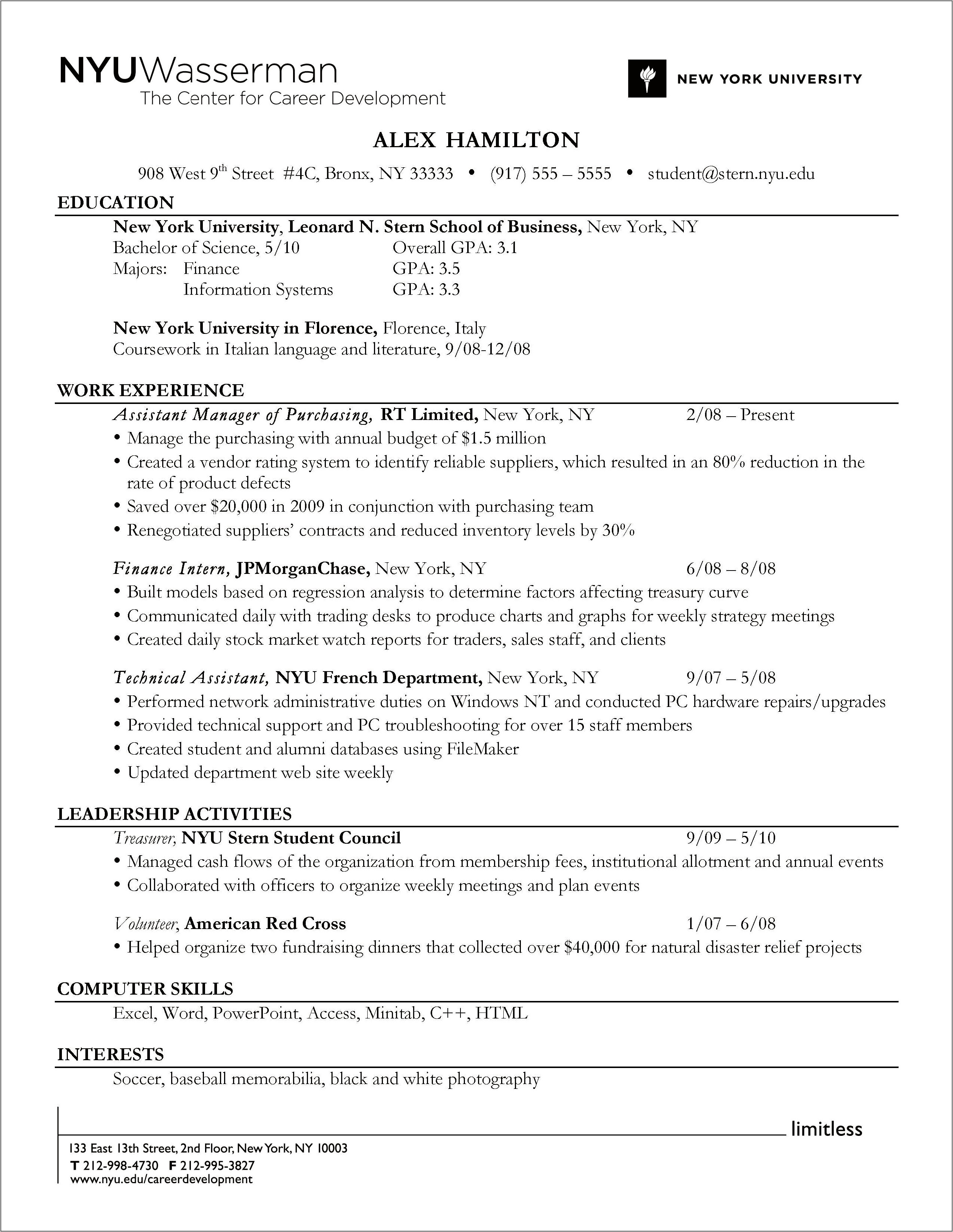 Best Resume For Freshers Images