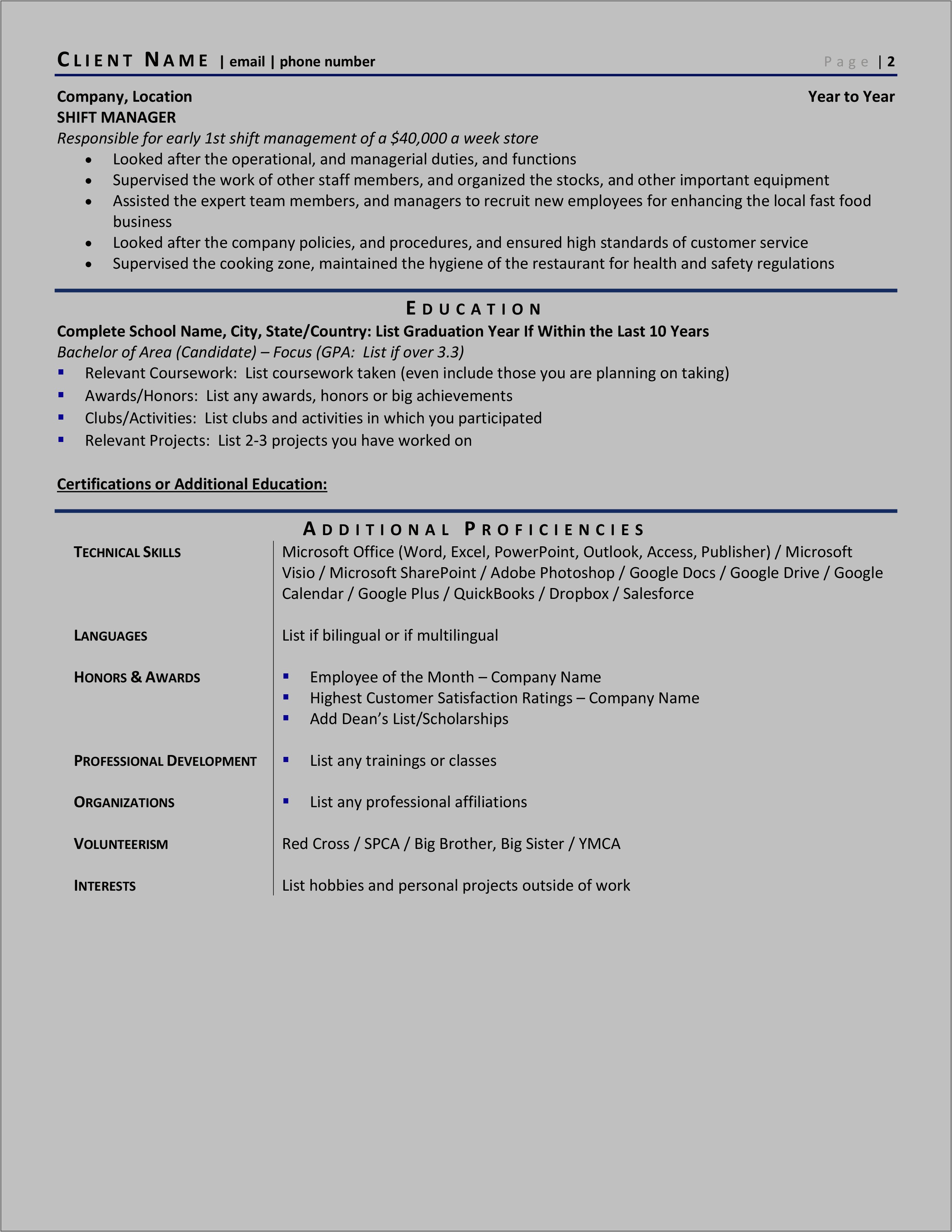 Best Resume For Someone Who Is Starting Fresh