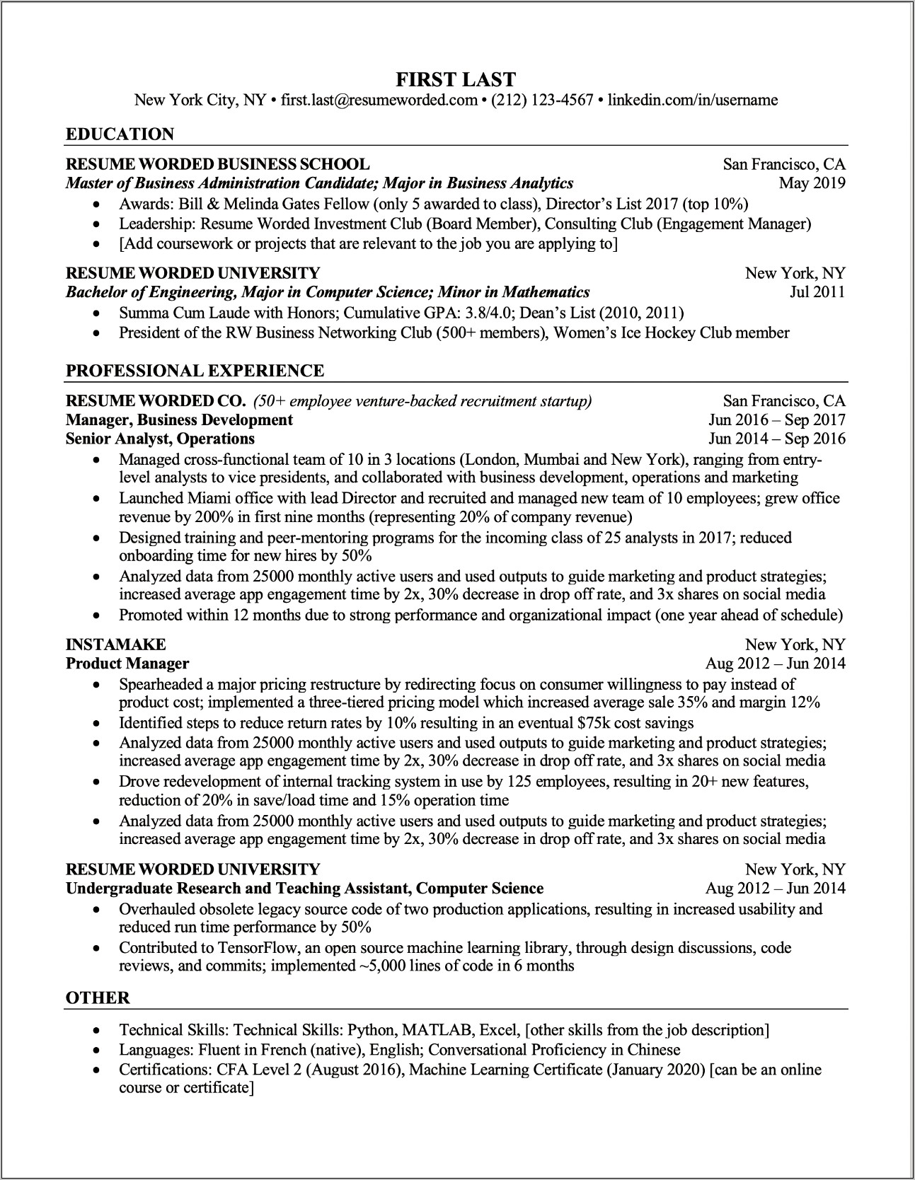 Best Resume Format For Applicant Tracking Systems