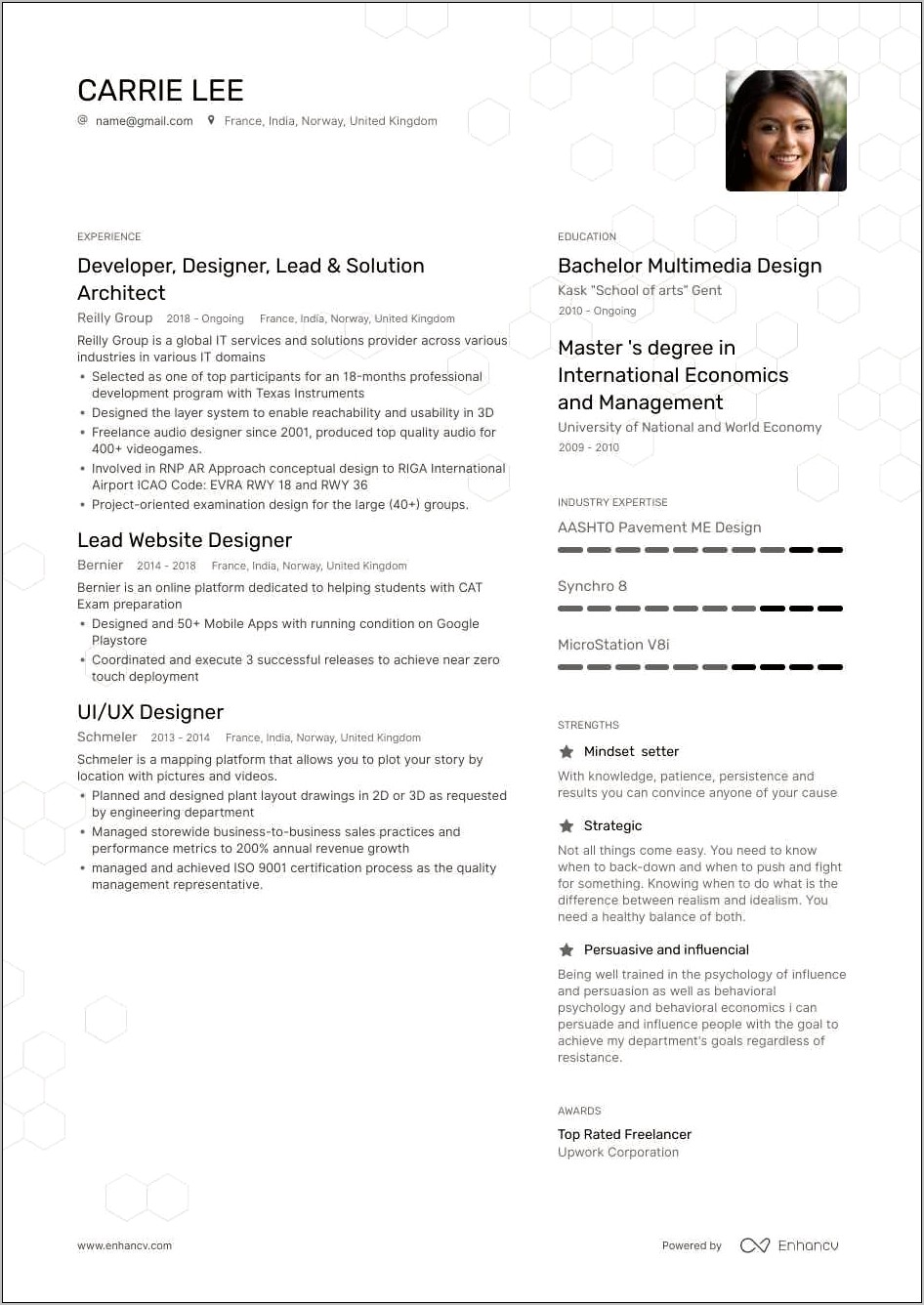 Best Resume Format For Graphic Designer