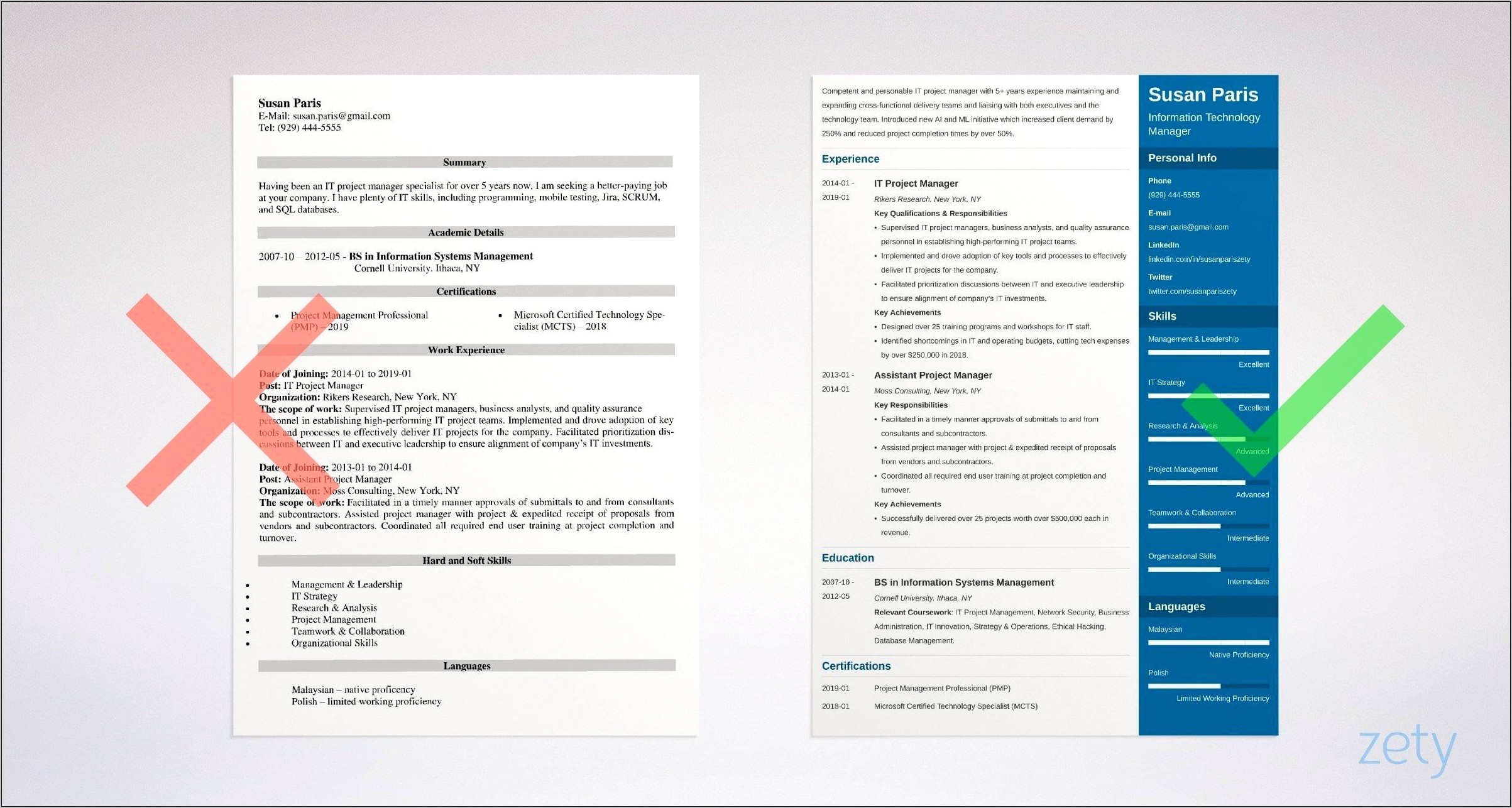 Best Resume Format For It Manager 2018