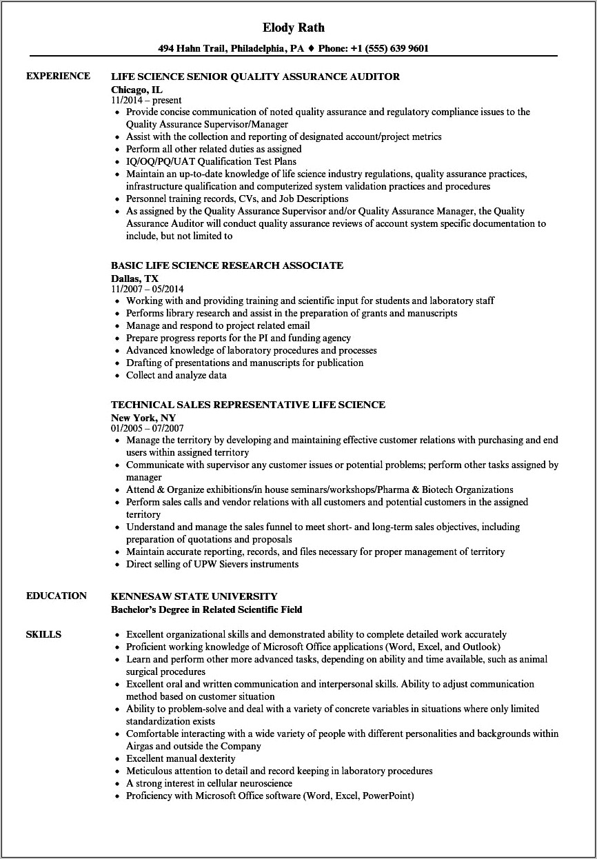 Best Resume Format For Pg Students