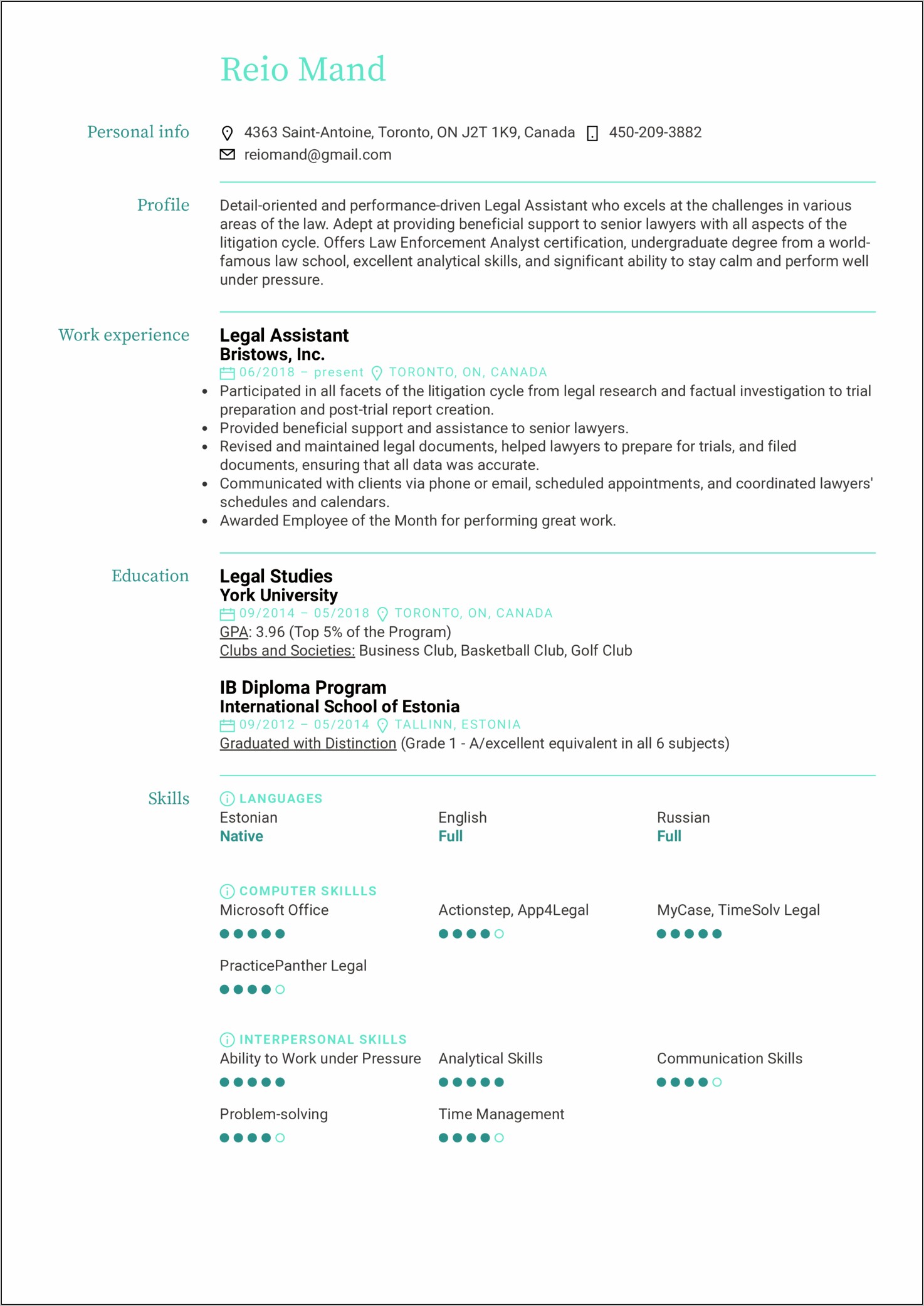 Best Resume Formats For Lawyers