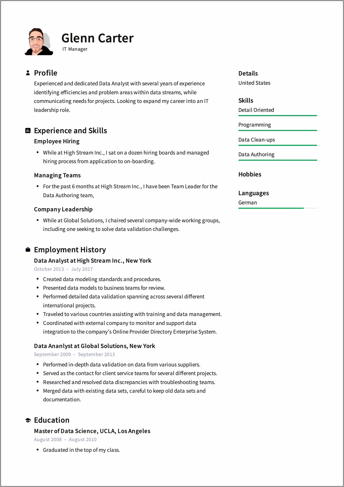 Best Resume Sample For Job Application