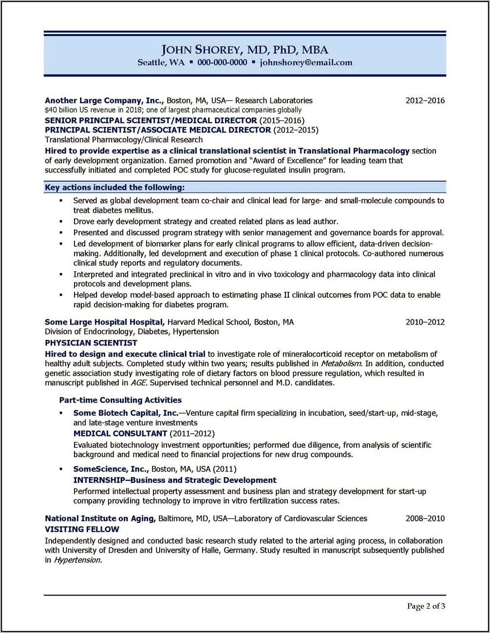 Best Resume Samples For Biotech Firms