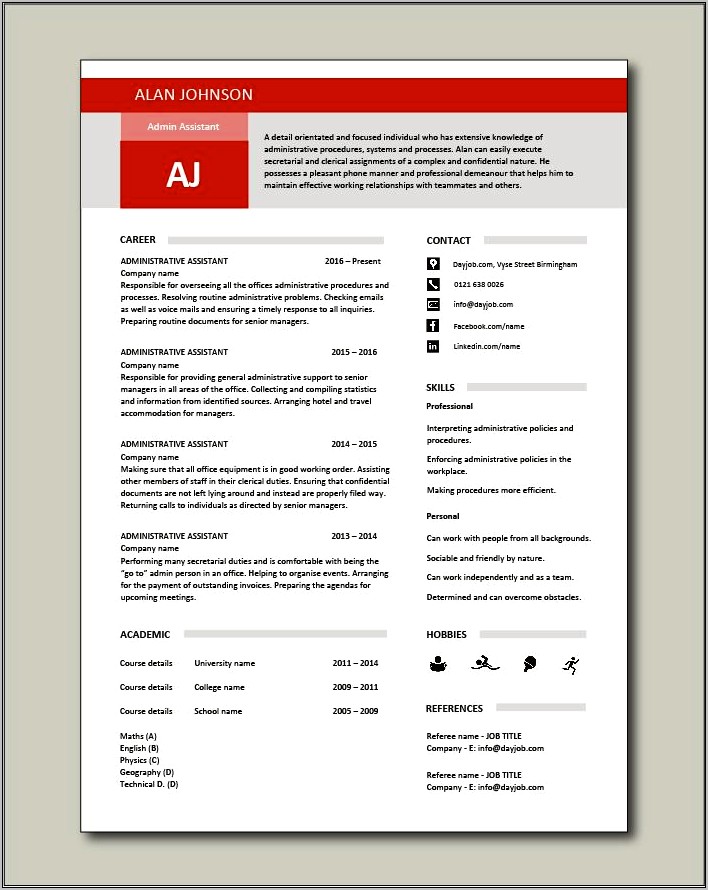 Best Resume Template For Office Assistant