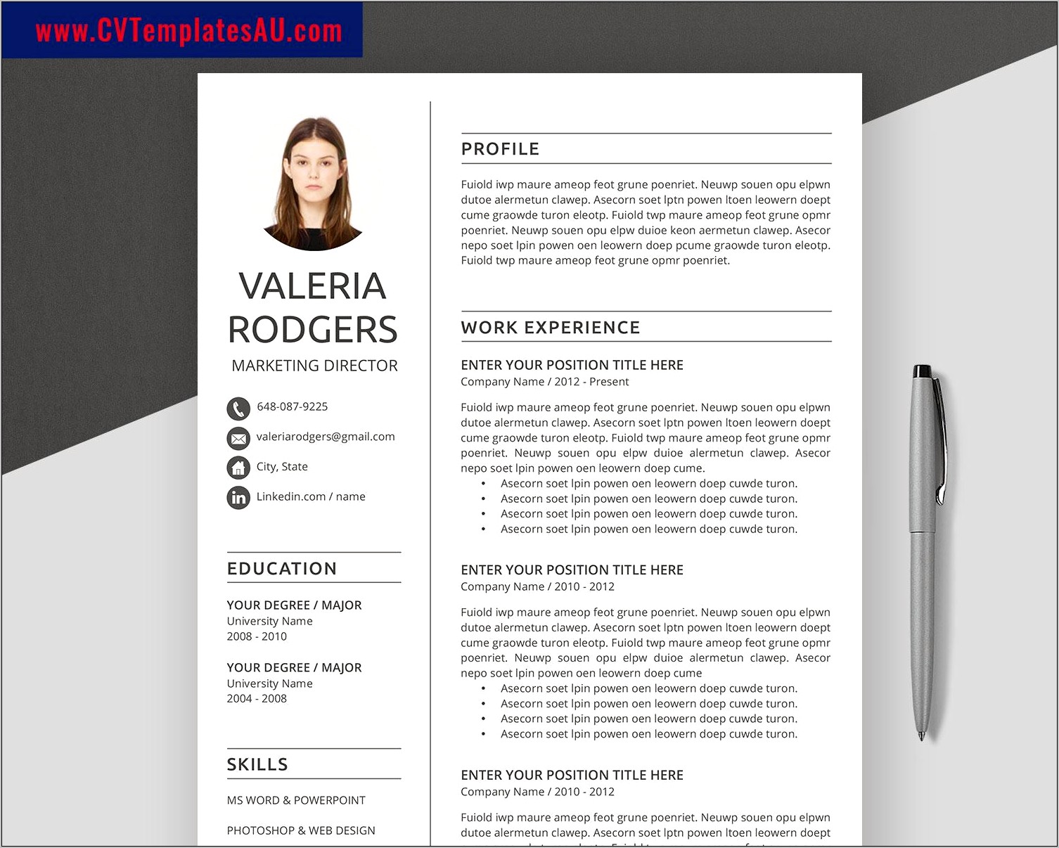 Best Resume Template For Word 2010