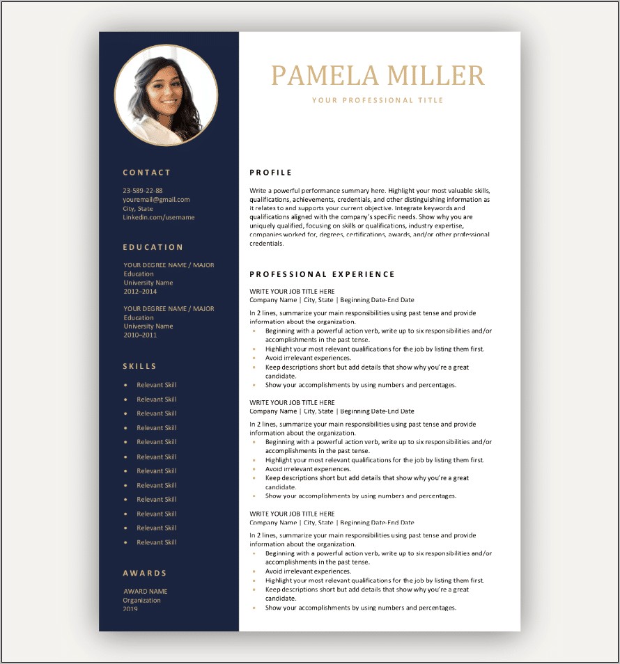 Best Resume Template Free Doc