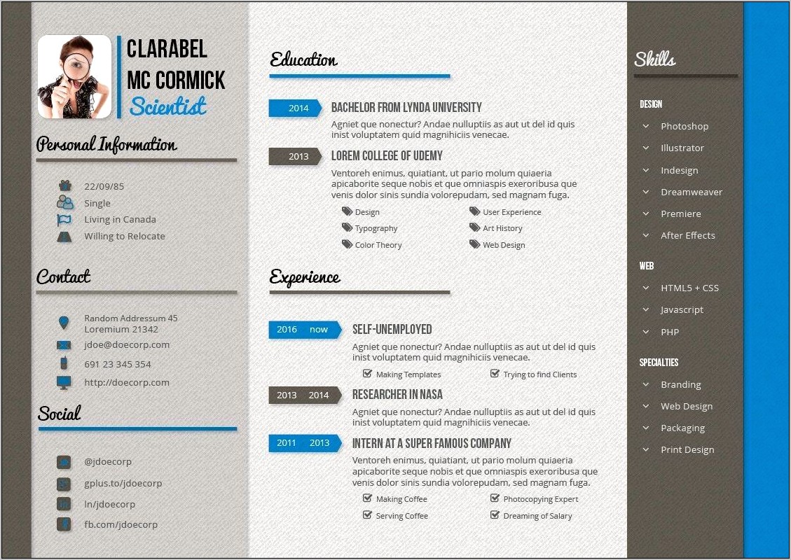Best Resume Template To Use On Publisher
