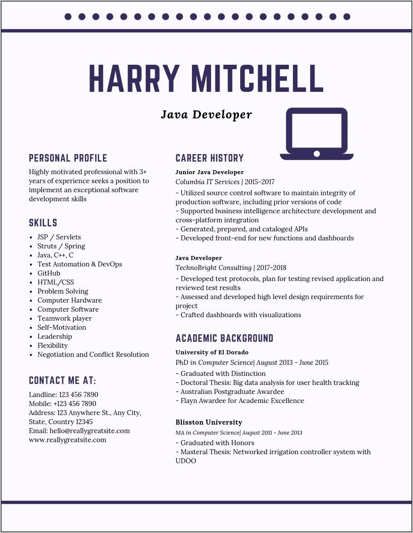 Best Resume Templates 2019 For Phd