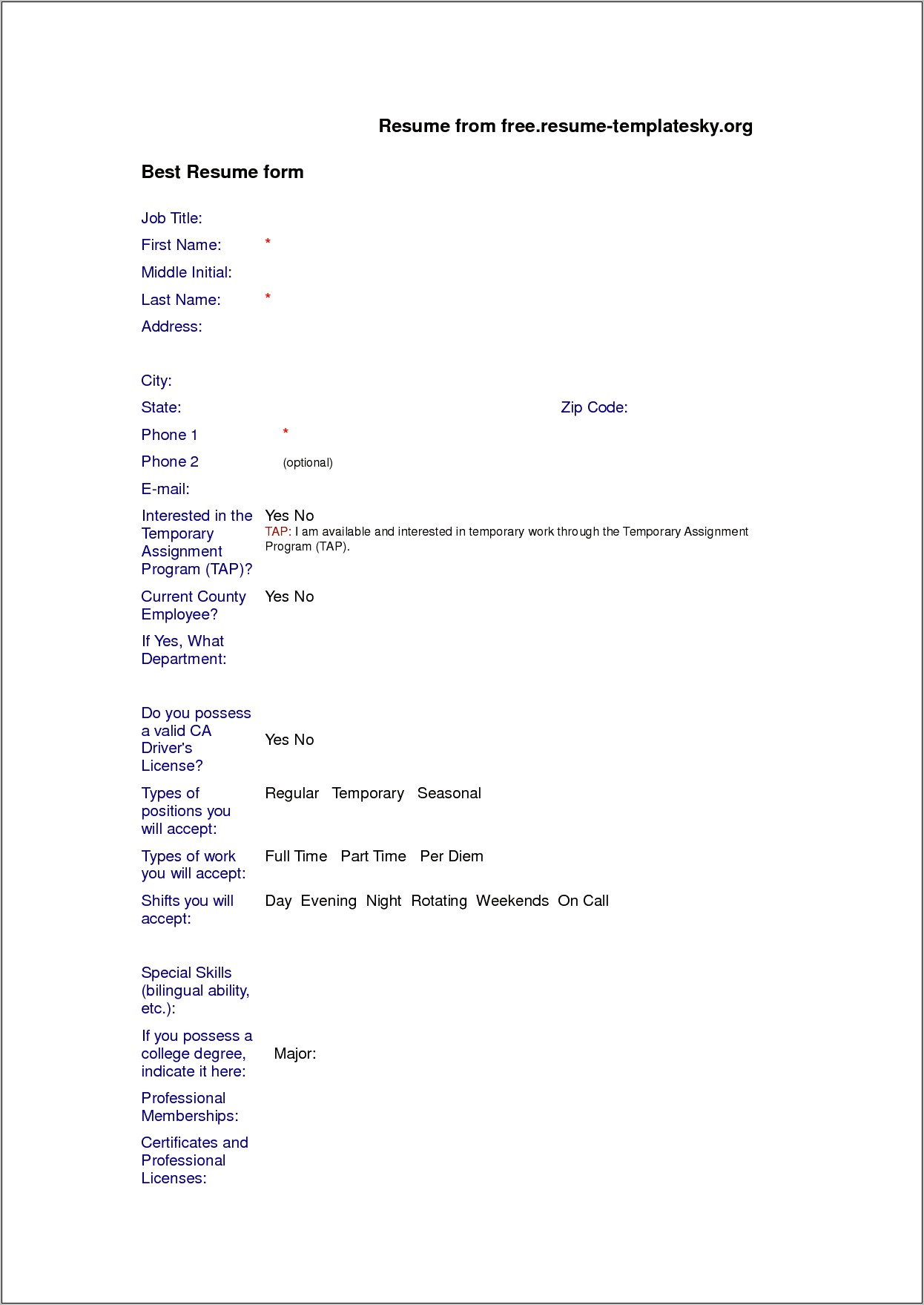 Best Resume With The Photo Download