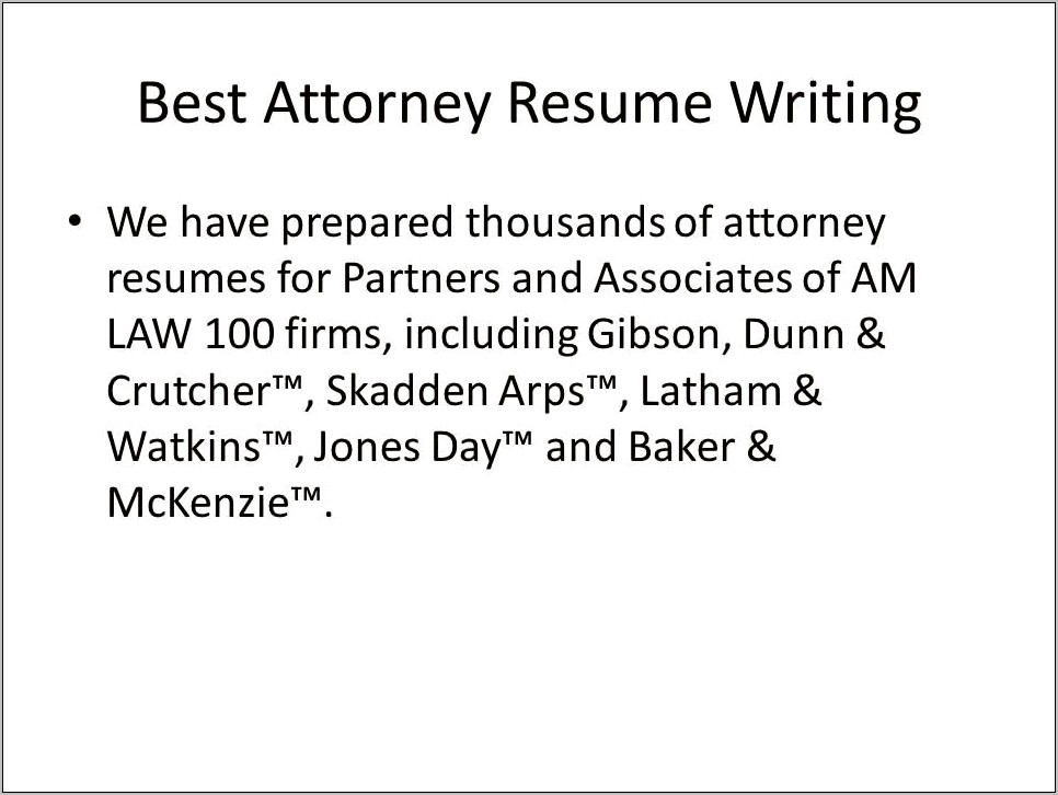 Best Resume Writing Service For Lawyers
