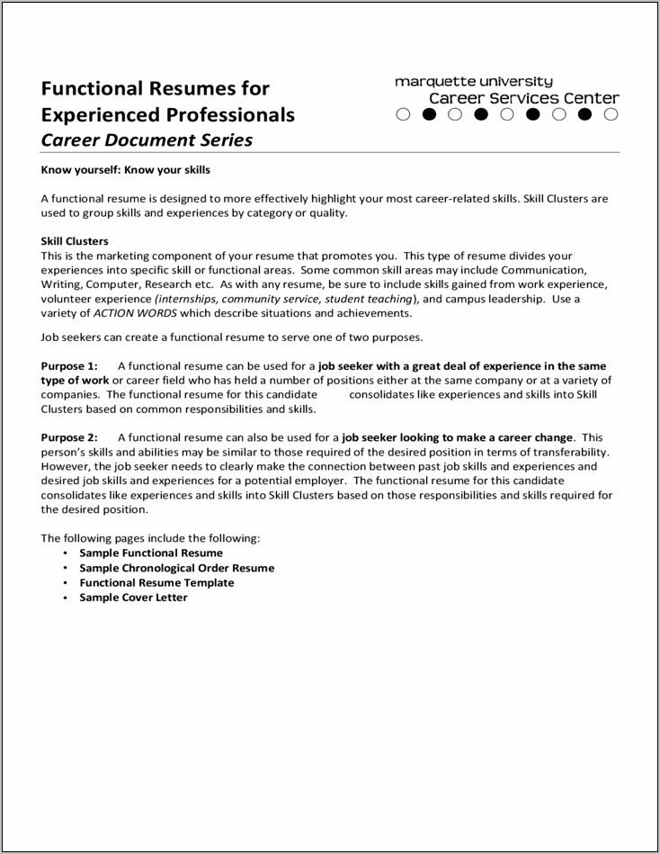 Best Resumes For Work Experienced Professionals