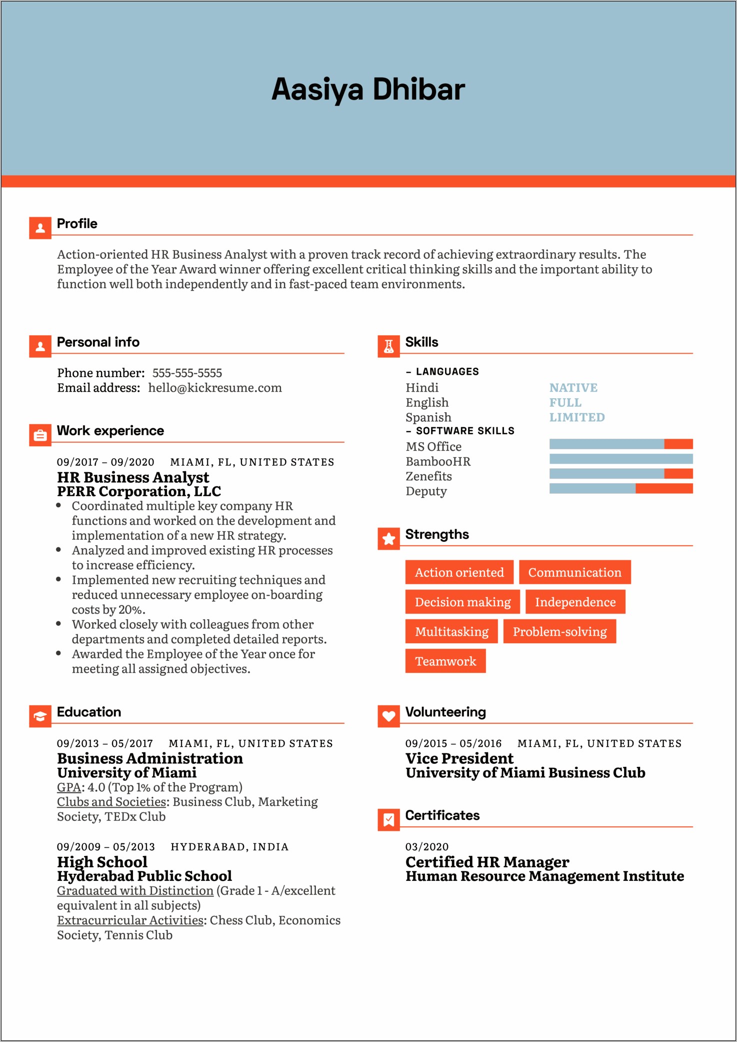 Best Sample Resume For Business Analyst