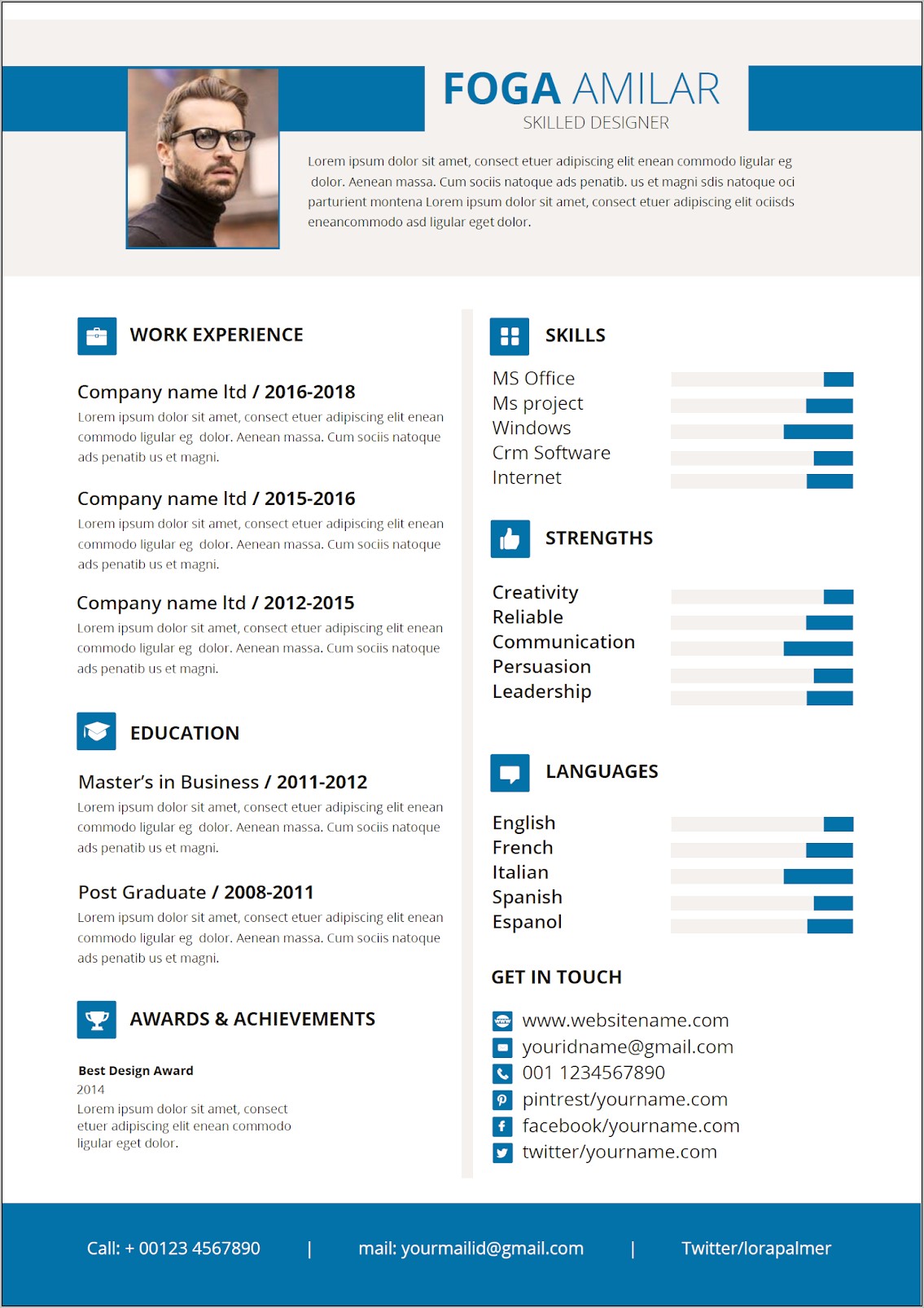 Best Template For Resume In Word