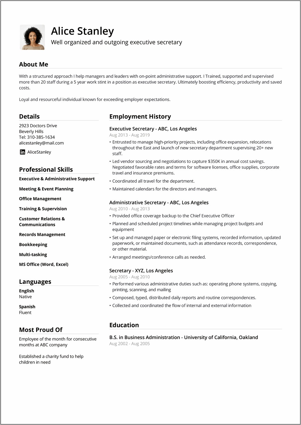 Best Two Page Resume Format Download