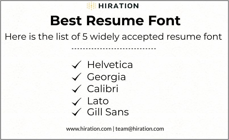 Best Type Font For Resumes In 2019