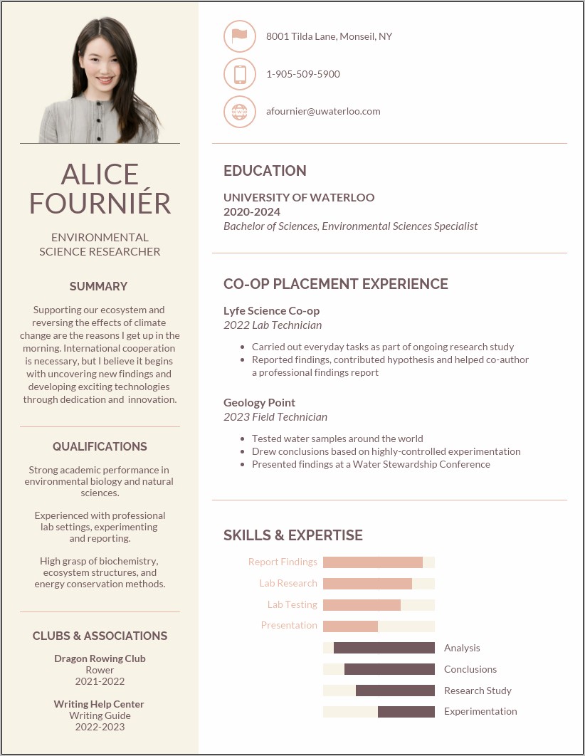 Best Type Of Resume For College Student