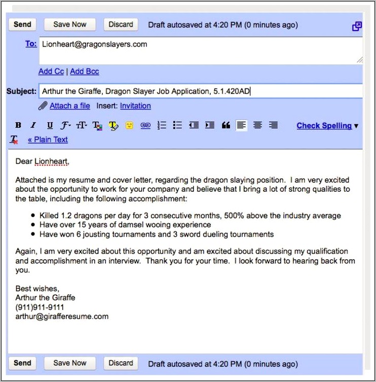 Best Way To Email Resume And Cover Letter