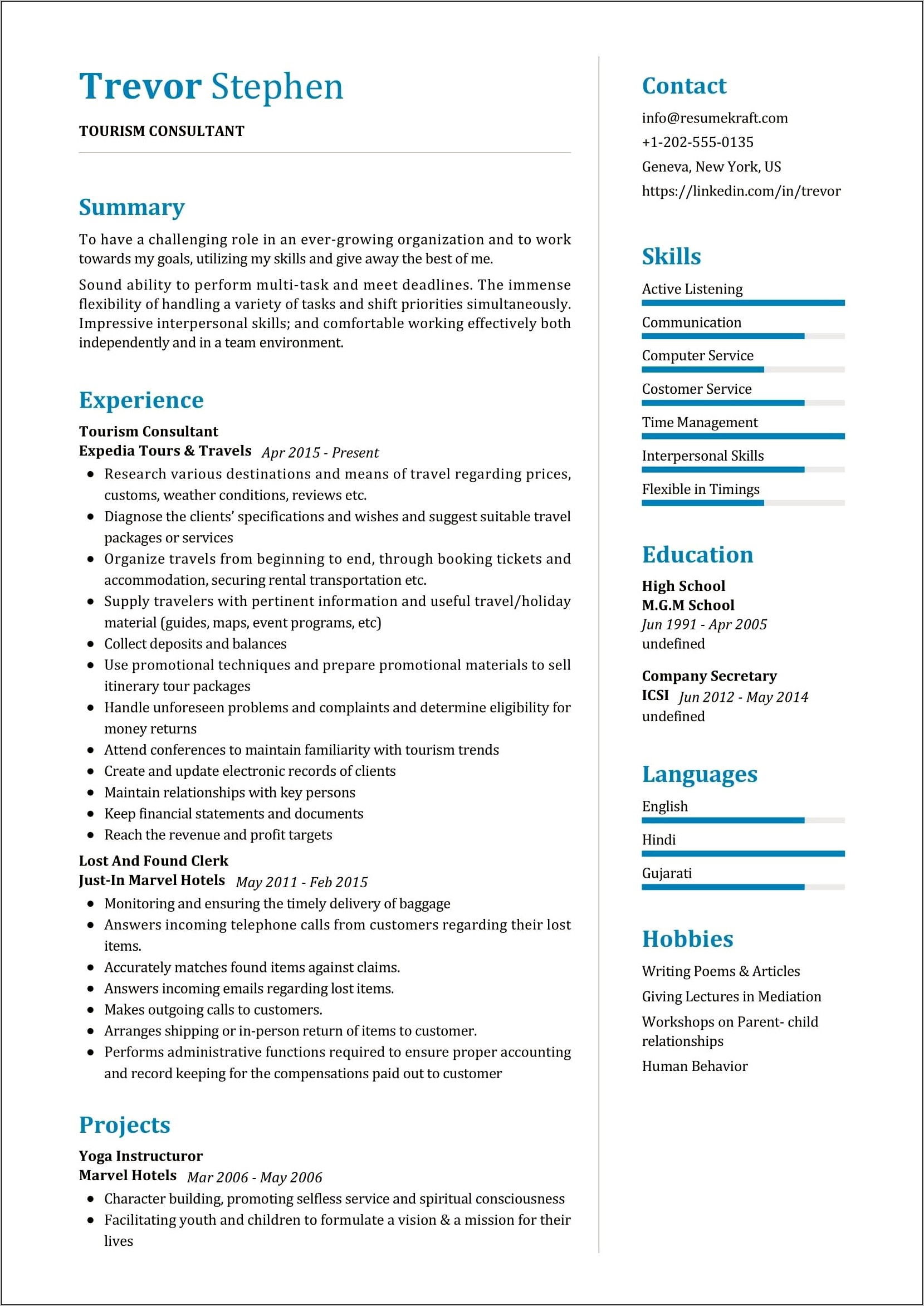 Best Way To List Consultant On Resume
