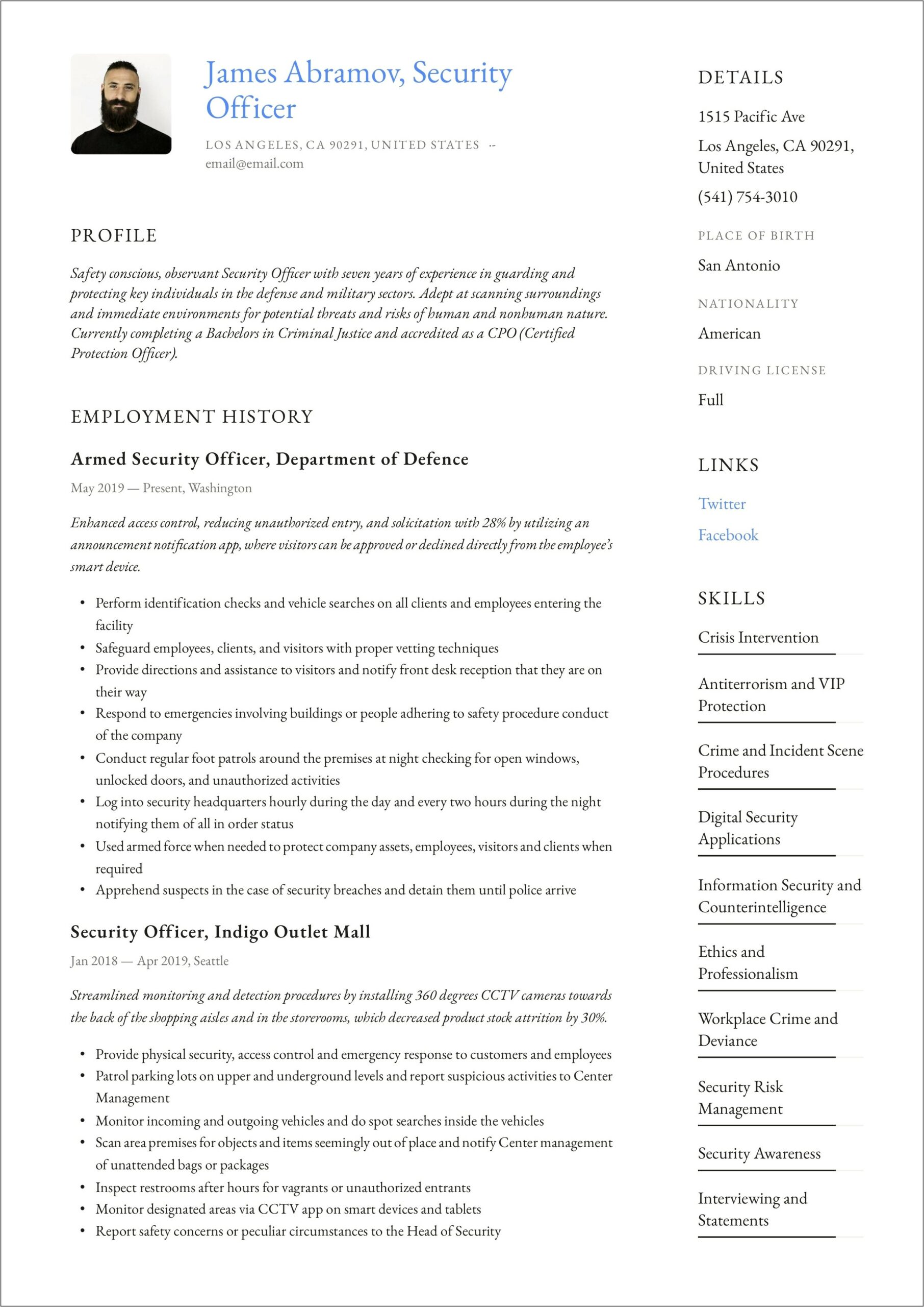 Best Ways To Prepare Resume For Armed Security