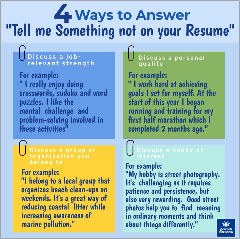 Best Ways To Speak On Resume