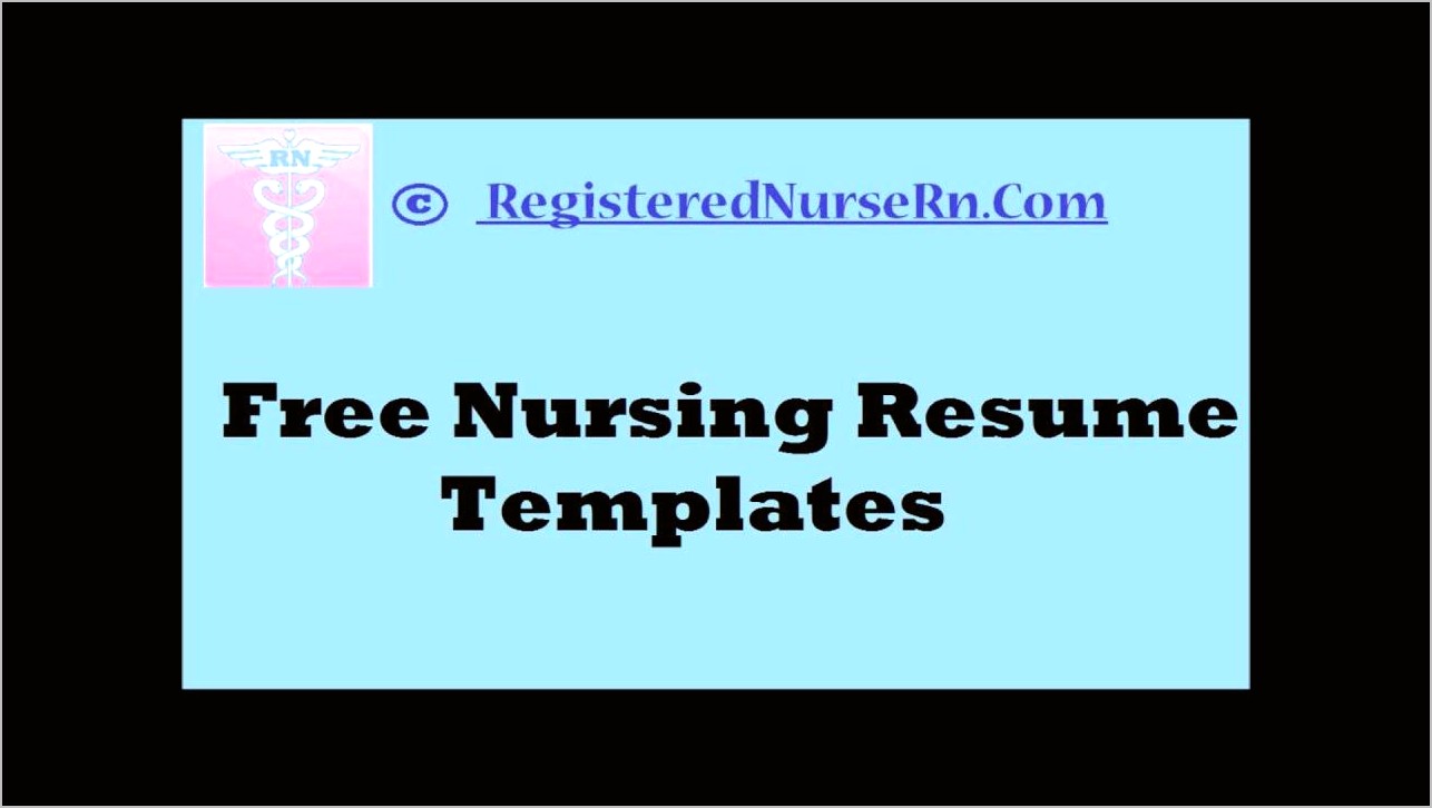 Best Word Resume Template For Nurses