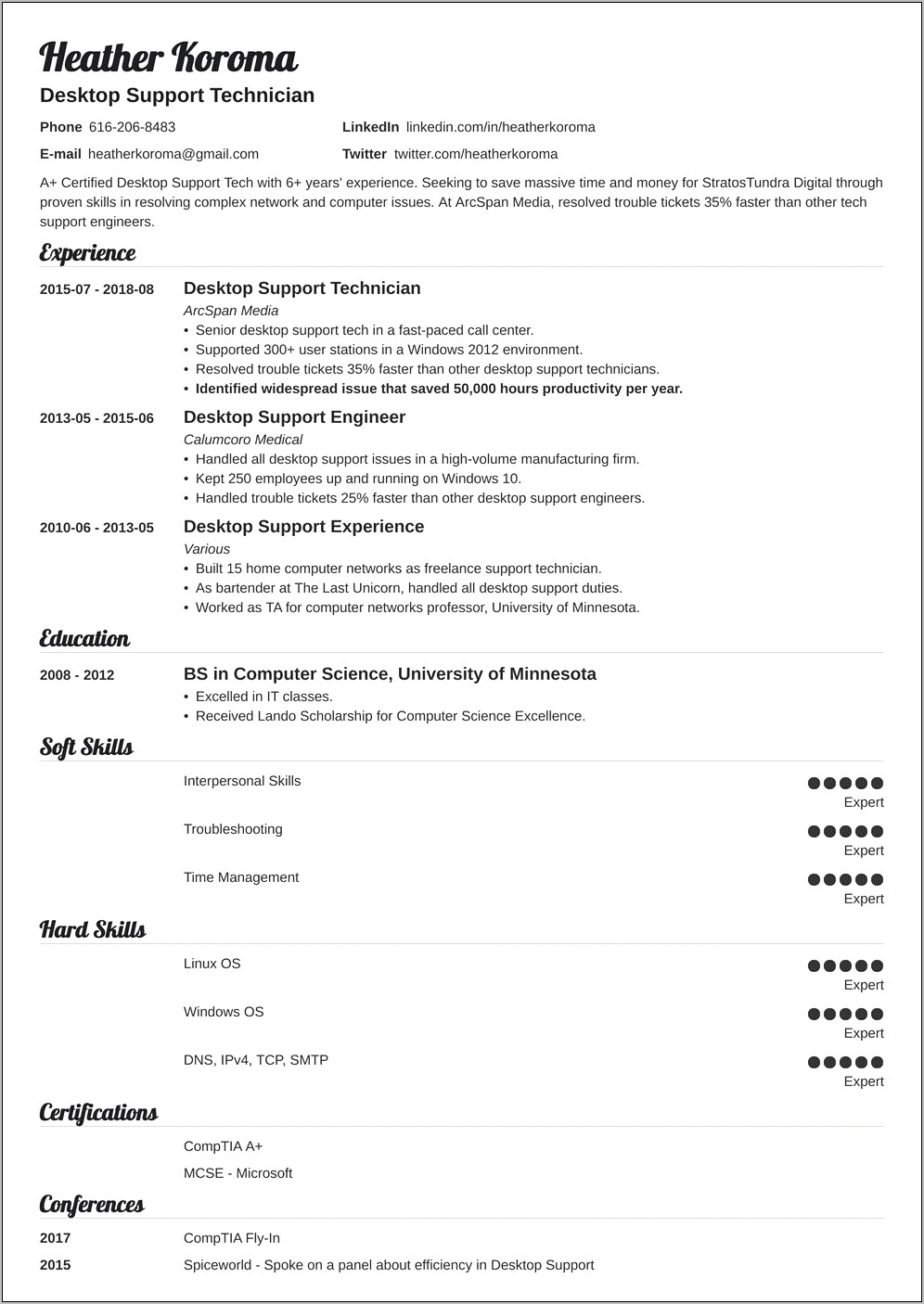 Book Keeping And Accounting Resume In Word Document