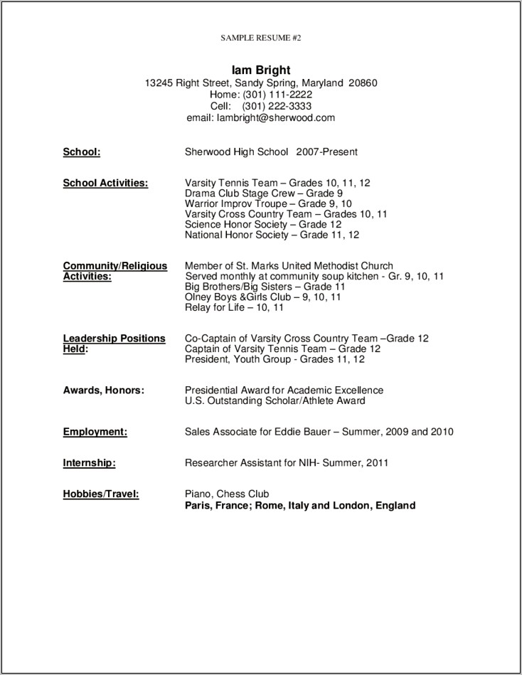 Boys And Girls Club Resume Template