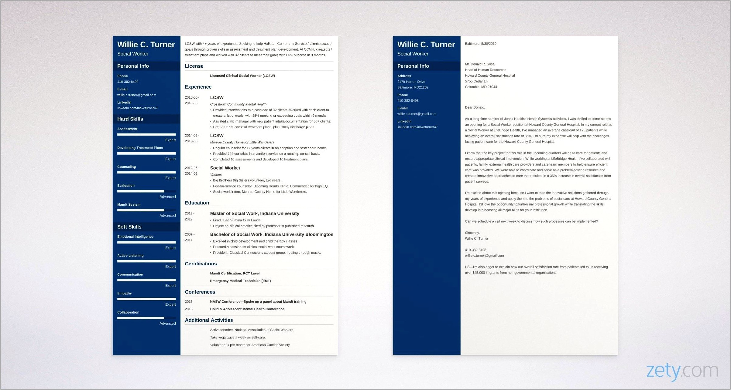 Bssw Sowk 455 Sample Resume Cover Letter