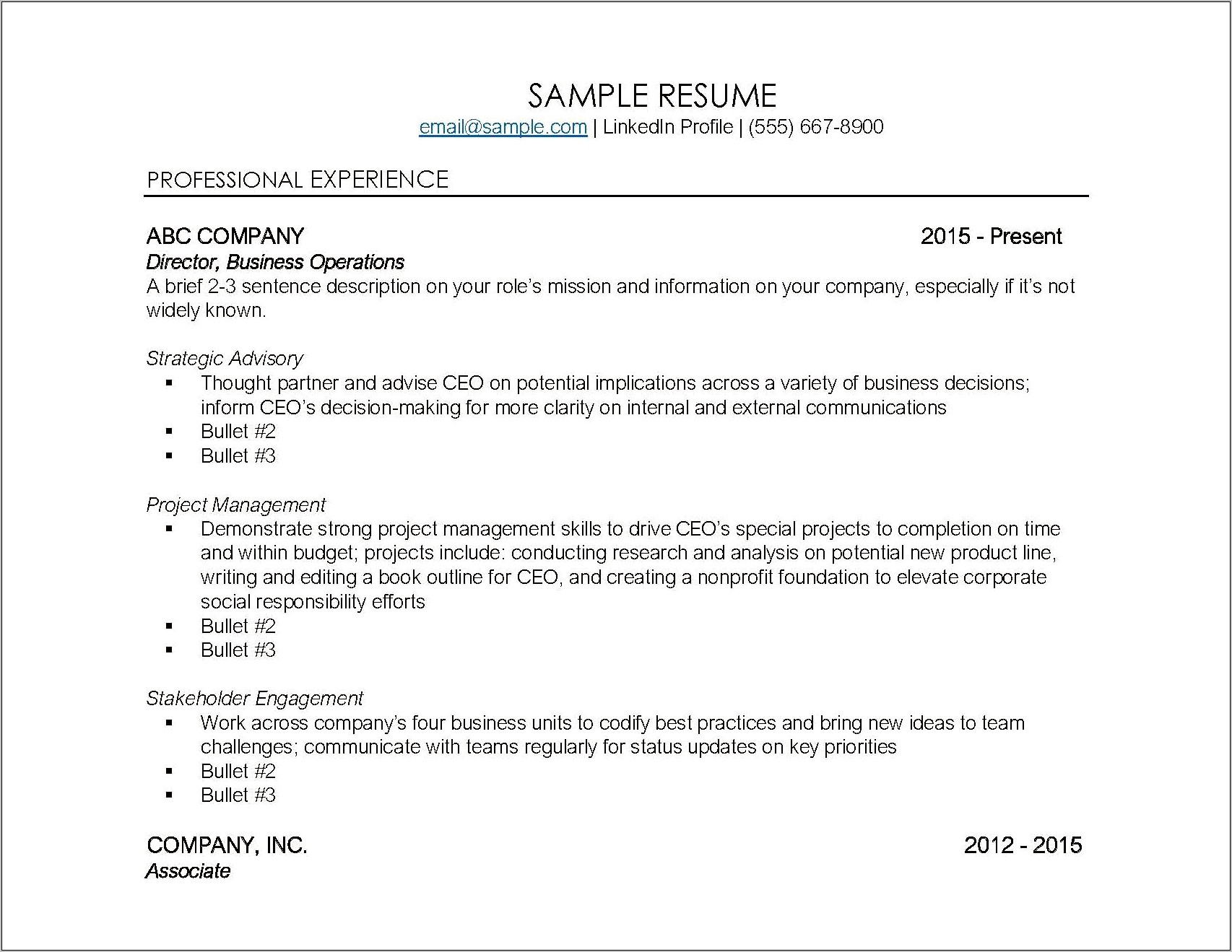 Bullets Under Job Listing Of Resume