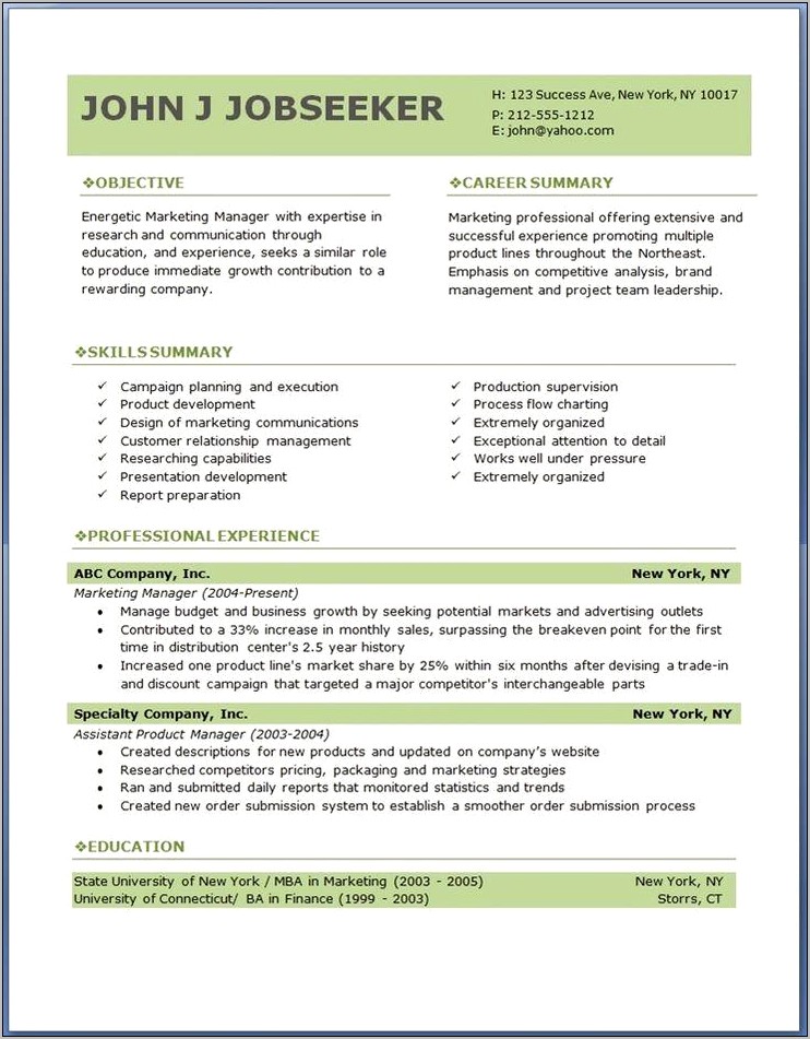 Business Analyst Resume Templates Free Download