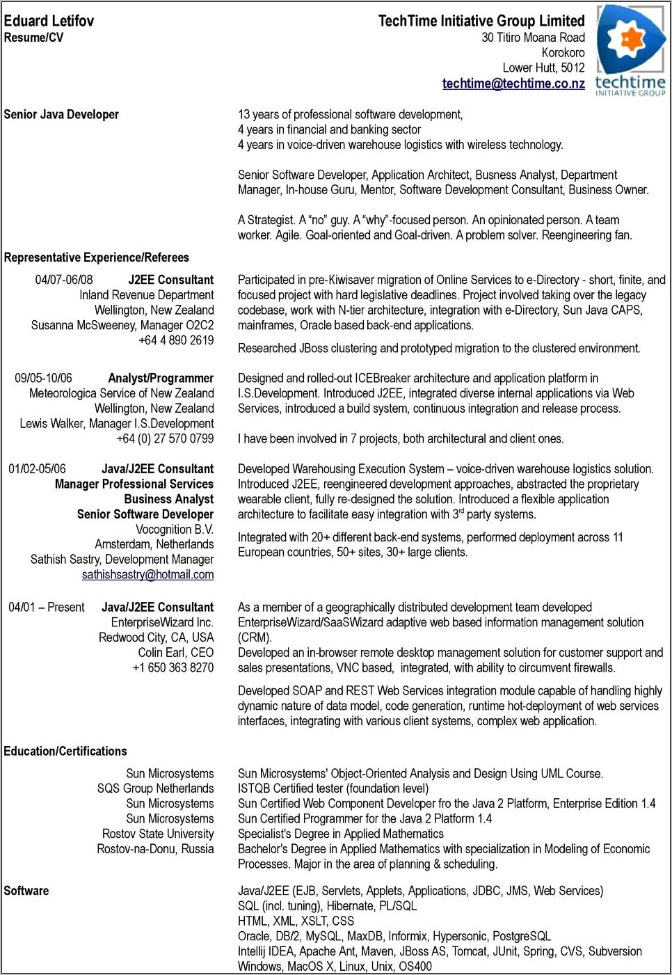 Business Analyst With Hp Service Manager Application Resume