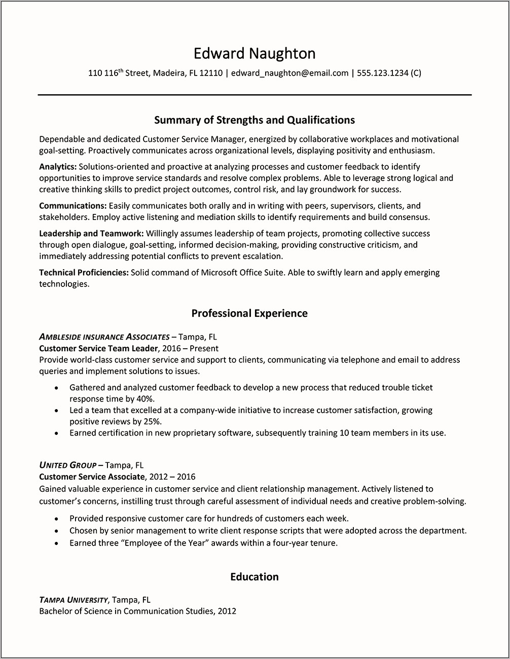 Business Strengths And Skills To Put On Resume
