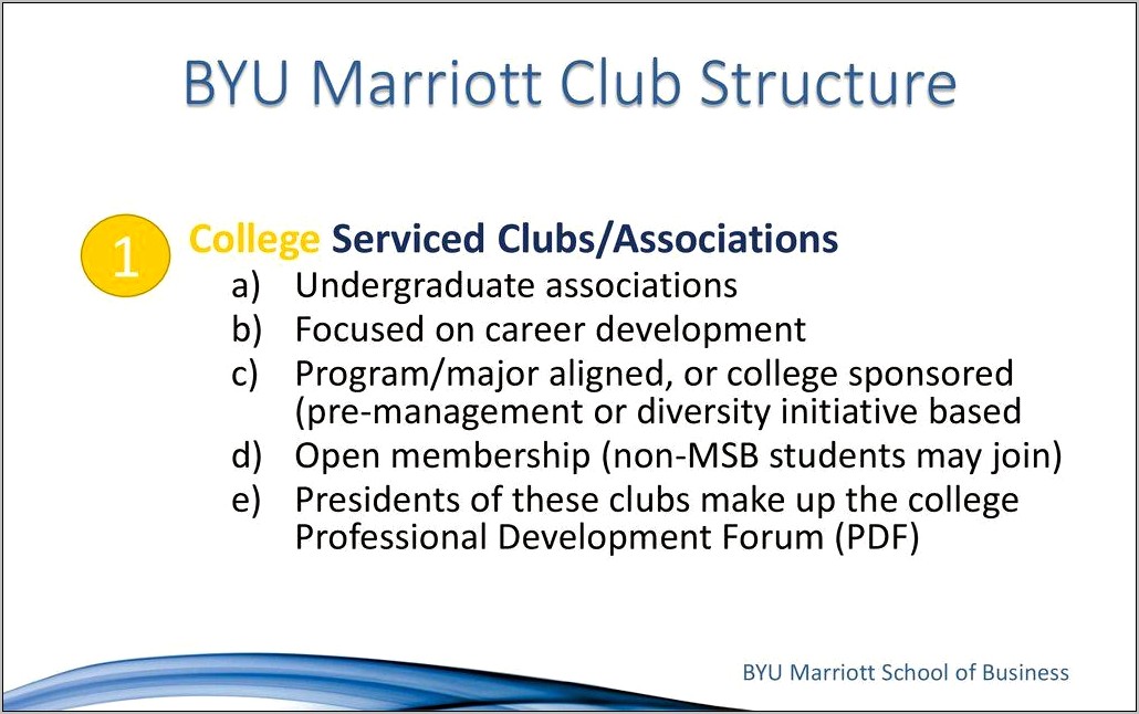 Byu Marriott School Resume Template Word
