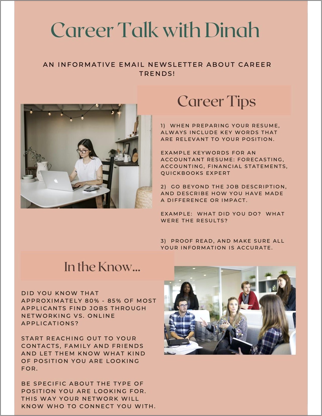 Can A Newsletter Look Good Your Resume