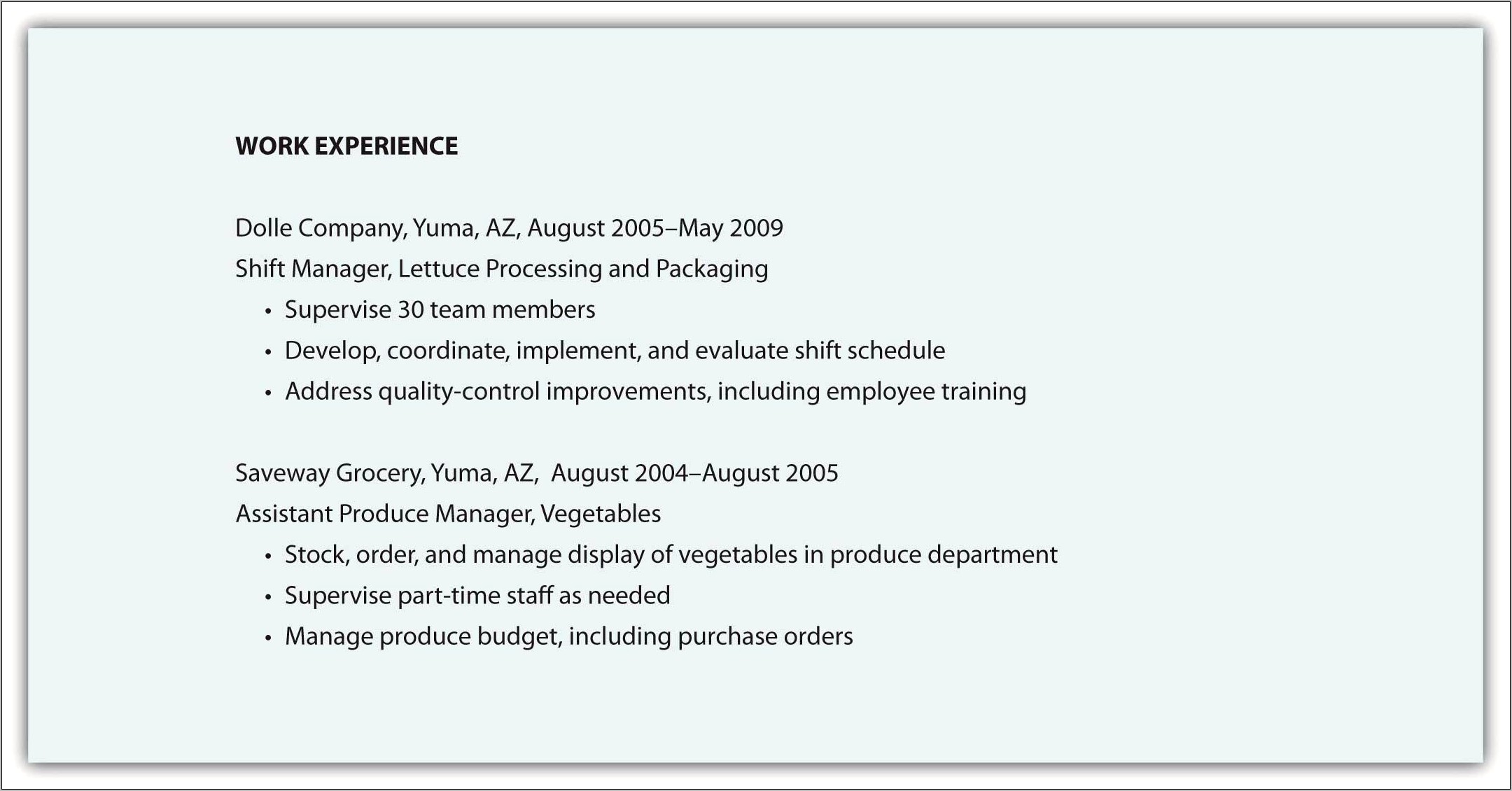 Can I Order Resume Experience By Relevance